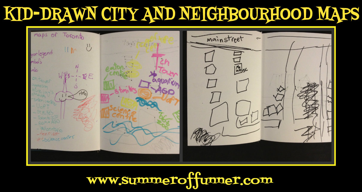 Kid-Drawn City and Neighbourhood Maps by summeroffunner dot com