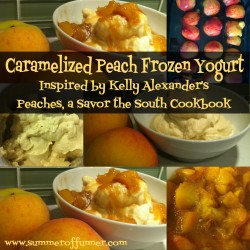 caramelized peach frozen yogurt inspired by kelly alexander's peaches a savor the south cookbook