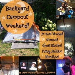 Have a Backyard Campout Weekend with In-Tent Movies S'mores Ghost Stories and a Percy Jackson (Reading) Marathon