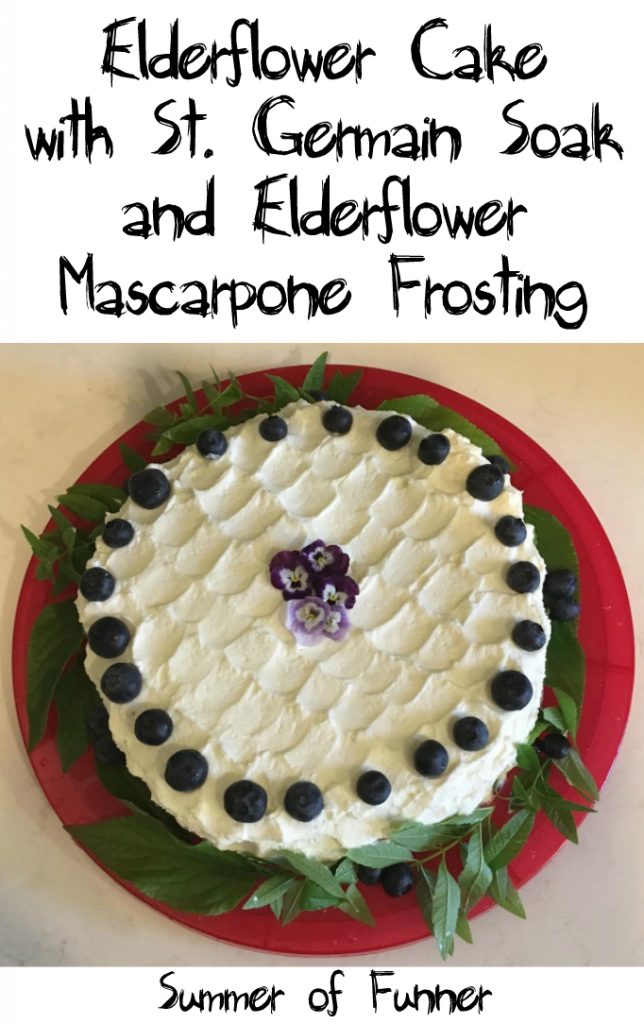 Elderflower Cake with St. Germain Soak and Elderflower Mascarpone Icing Recipe from Summer of Funner #MadTeaParty