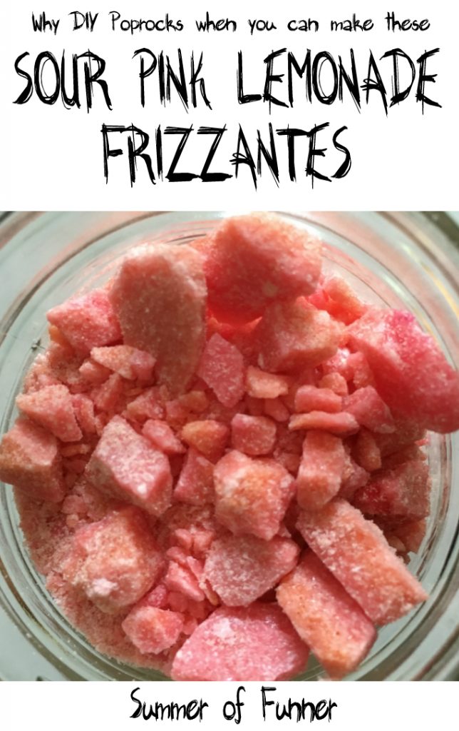 Sour Pink Lemonade Frizzantes, sour poprocks style candies, recipe from The Lunchbox Season