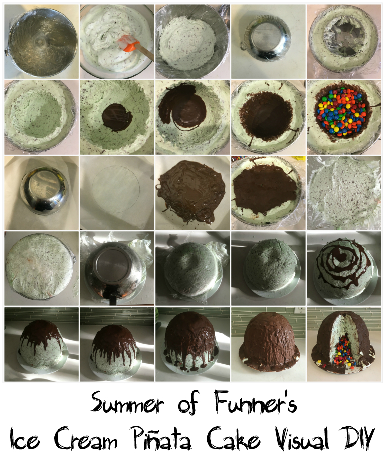 Summer of Funner's Ice Cream Piñata Cake Visual DIY